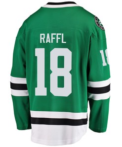 Dallas Stars Michael Raffl 18 Home 2022 Stanley Cup Playoffs Breakaway Men Jersey - Green