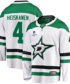 Dallas Stars Miro Heiskanen 4 Away 2022 Stanley Cup Playoffs Breakaway Men Jersey - White