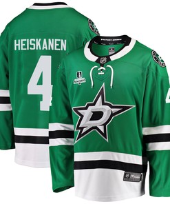 Dallas Stars Miro Heiskanen 4 Home 2022 Stanley Cup Playoffs Breakaway Men Jersey - Green