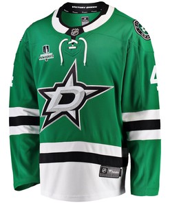 Dallas Stars Miro Heiskanen 4 Home 2022 Stanley Cup Playoffs Breakaway Men Jersey - Green