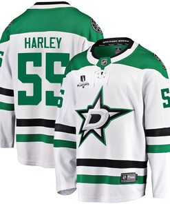 Dallas Stars Thomas Harley 55 Away 2022 Stanley Cup Playoffs Breakaway Men Jersey - White