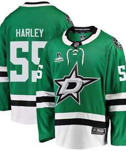 Dallas Stars Thomas Harley 55 Home 2022 Stanley Cup Playoffs Breakaway Men Jersey - Green