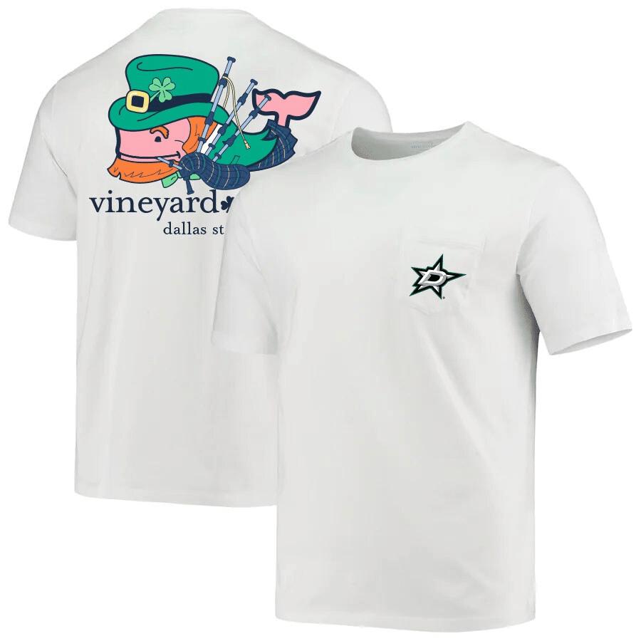 Dallas Stars Vineyard Vines St. Patrick's Day T-Shirt - White