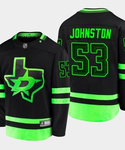 Dallas Stars Wyatt Johnston 53 Alternate Black Jersey Breakaway Player