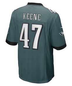 Dalton Keene Philadelphia Eagles Game Player Jersey - Midnight Green