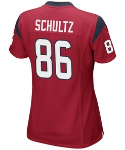 Dalton Schultz 86 Houston Texans Alternate Game Women Jersey - Red