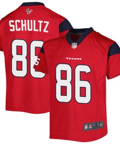 Dalton Schultz 86 Houston Texans Alternate Game Youth Jersey - Red