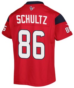 Dalton Schultz 86 Houston Texans Alternate Game Youth Jersey - Red
