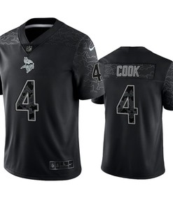 Dalvin Cook 4 Minnesota Vikings Black Reflective Limited Jersey - Men