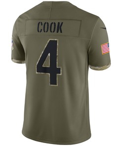 Dalvin Cook Minnesota Vikings 2022 Salute To Service Limited Jersey - Olive