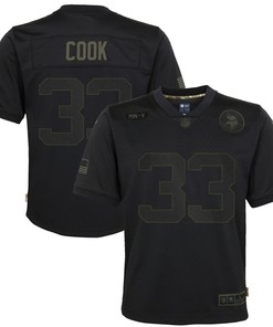 Dalvin Cook Minnesota Vikings Youth 2020 Salute To Service Game Jersey - Black