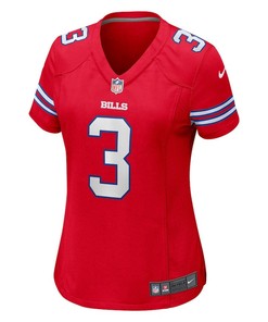Damar Hamlin 3 Buffalo Bills Women's Alternate Game Jersey - Red