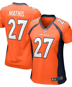 Damarri Mathis Denver Broncos Women's Game Player Jersey - Orange