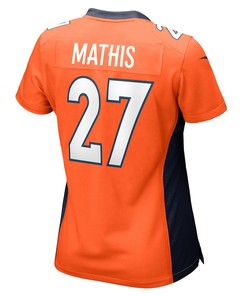 Damarri Mathis Denver Broncos Women's Game Player Jersey - Orange