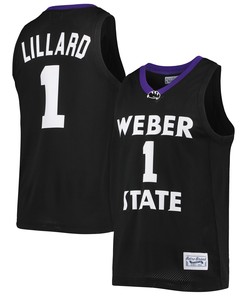Damian Lillard Weber State Wildcats Original Retro Brand Alumni Commemorative Classic Basketball Jersey - Black Ncaa