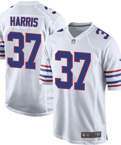 Damien Harris 37 Buffalo Bills Men Game Jersey - White