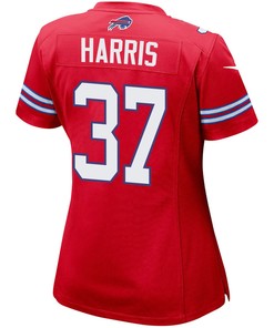 Damien Harris 37 Buffalo Bills Women Alternate Game Jersey - Red