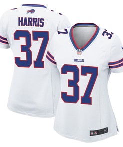 Damien Harris 37 Buffalo Bills Women Game Jersey - White