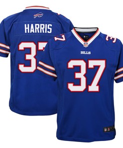 Damien Harris 37 Buffalo Bills Youth Game Jersey - Royal
