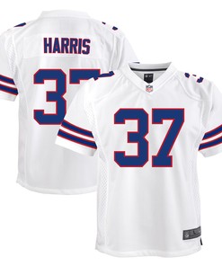 Damien Harris 37 Buffalo Bills Youth Game Jersey - White