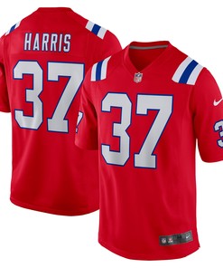 Damien Harris New England Patriots Game Jersey Red Nfl