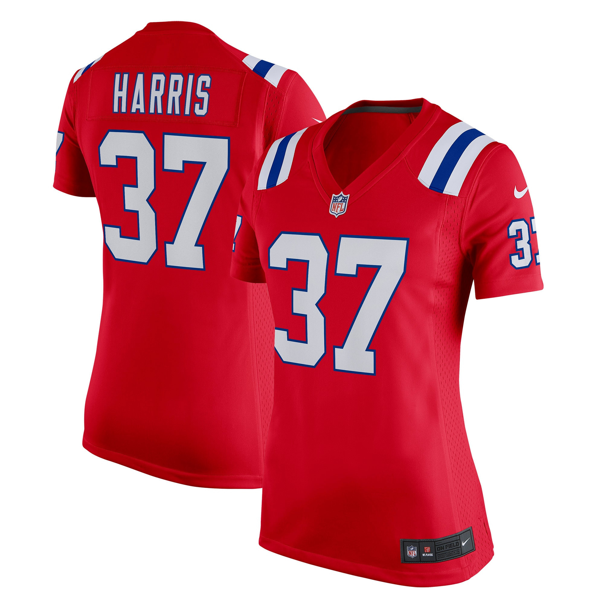 Damien Harris New England Patriots Womens Game Jersey - Red Nfl