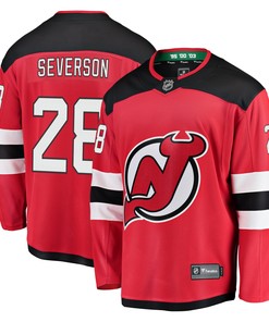 Damon Severson New Jersey Devils Fanatics Branded Home Breakaway Player Jersey - Red Nhl