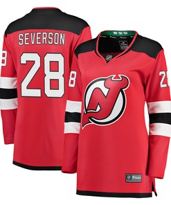 Damon Severson New Jersey Devils Fanatics Branded Womens Breakaway Jersey - Red Nhl