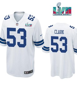 Damone Clark 53 Dallas Cowboys Super Bowl LVII Super Bowl LVII White Men Game Jersey
