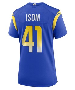 Dan Isom Los Angeles Rams Women's Game Player Jersey - Royal