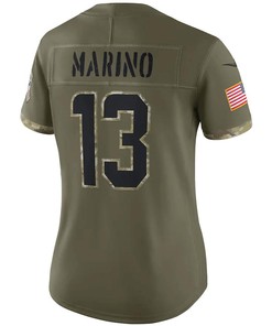 Dan Marino Miami Dolphins Women's 2022 Salute To Service Retired Player Limited Jersey - Olive