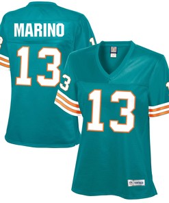 Dan Marino Miami Dolphins Womens Retired Player Jersey - Aqua Nfl