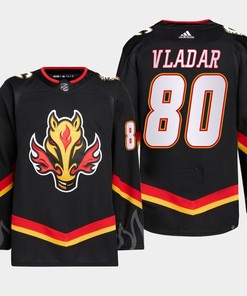 Dan Vladar 80 Calgary Flames Black Jersey 2022-23 Blasty Alternate Primegreen