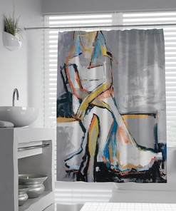 Dancing Ethnic Print Black Girl Shower Curtain for Fun and Colorful Bathroom Decor