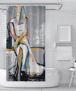 Dancing Ethnic Print Black Girl Shower Curtain for Fun and Colorful Bathroom Decor