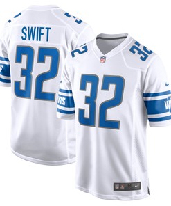 Dandre Swift Detroit Lions Game Jersey White Nfl