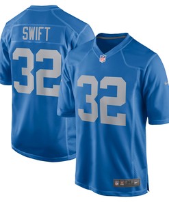 Dandre Swift Detroit Lions Game Player Jersey Blue Nfl