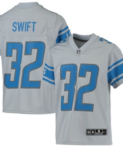 Dandre Swift Detroit Lions Inverted Team Game Jersey - Silver Nfl