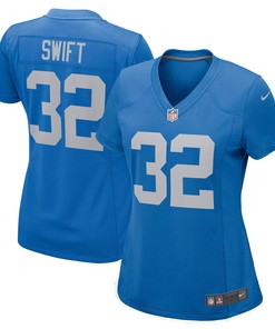 Dandre Swift Detroit Lions Womens Game Player Jersey - Blue Nfl