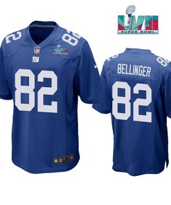 Daniel Bellinger 82 New York Giants Super Bowl LVII Super Bowl LVII Royal Men Game Jersey