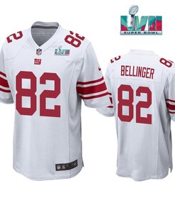 Daniel Bellinger 82 New York Giants Super Bowl LVII Super Bowl LVII White Men Game Jersey