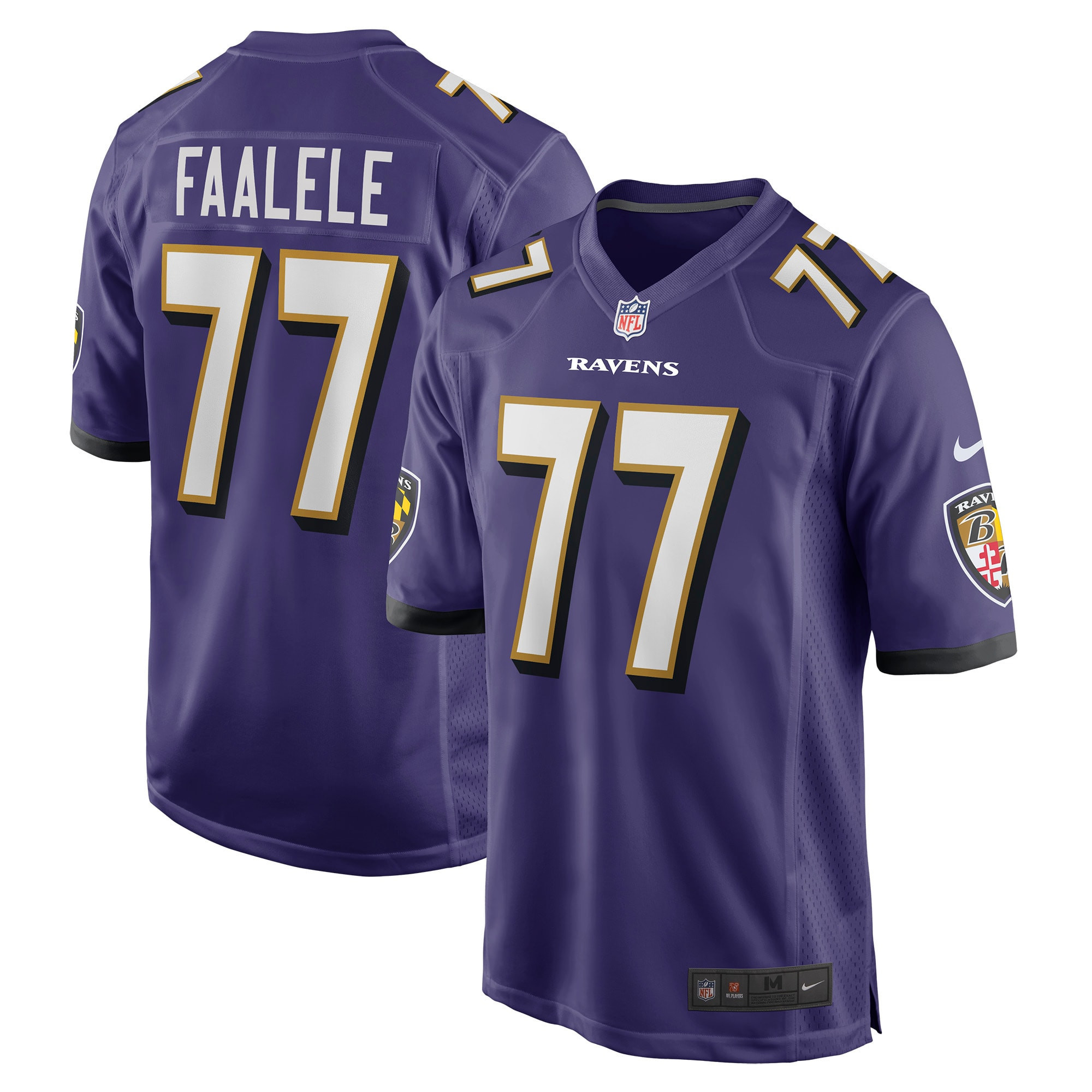 Daniel Faalele Baltimore Ravens Player Game Jersey - Purple Nfl