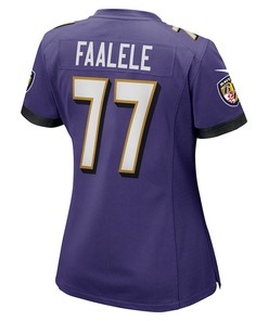 Daniel Faalele Baltimore Ravens Women's Player Game Jersey - Purple