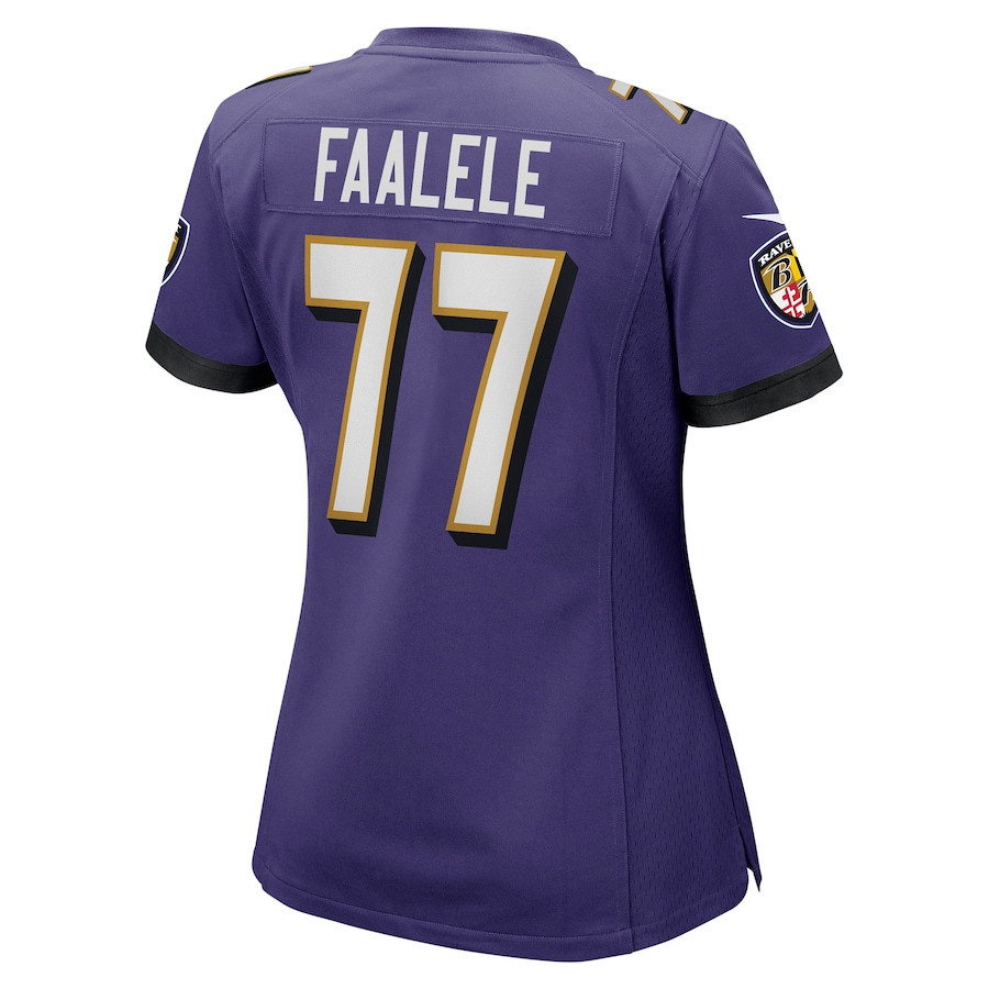 Daniel Faalele Baltimore Ravens Women's Player Game Jersey - Purple
