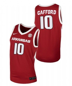 Daniel Gafford 10 Arkansas Razorbacks College Basketball Away Men Jersey - Cardinal