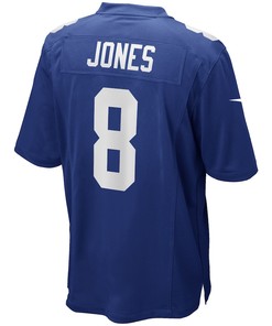 Daniel Jones 8 New York Giants Game Player Jersey - Royal