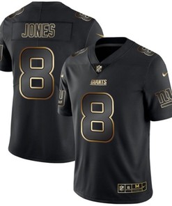Daniel Jones #8 New York Giants Nfl Explosion Legendary Gold Black Jersey