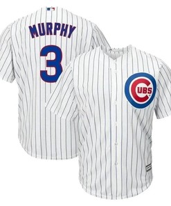 Daniel Murphy Chicago Cubs Home Official Cool Base Player Jersey - White Royal