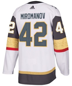 Daniil Miromanov 42 Vegas Golden Knights Stanley Cup 2023 Champions Patch Away Breakaway Men Jersey - White