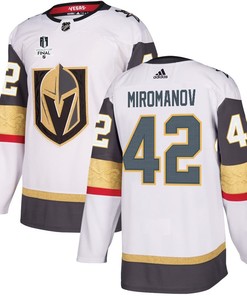 Daniil Miromanov 42 Vegas Golden Knights Stanley Cup 2023 Final Patch Away Breakaway Men Jersey - White